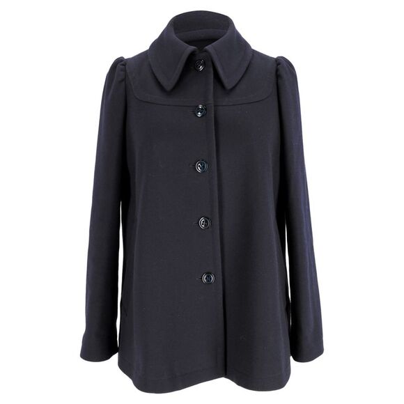 A.P.C. Marianne Coat in Navy Blue Wool